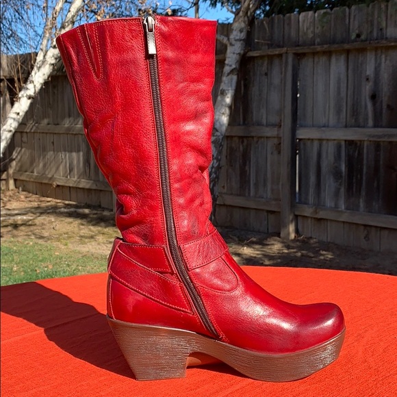 Jafa 691 Red Tall Boots Size 37 NIB - Picture 4 of 10